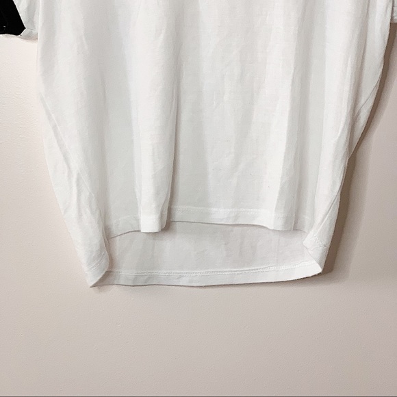STREETWEAR | White butterfly crop top tee shirt size L - Picture 3 of 6